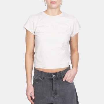 Alis Oliiey Baby Tee w/Patch Solid Antartica Off White